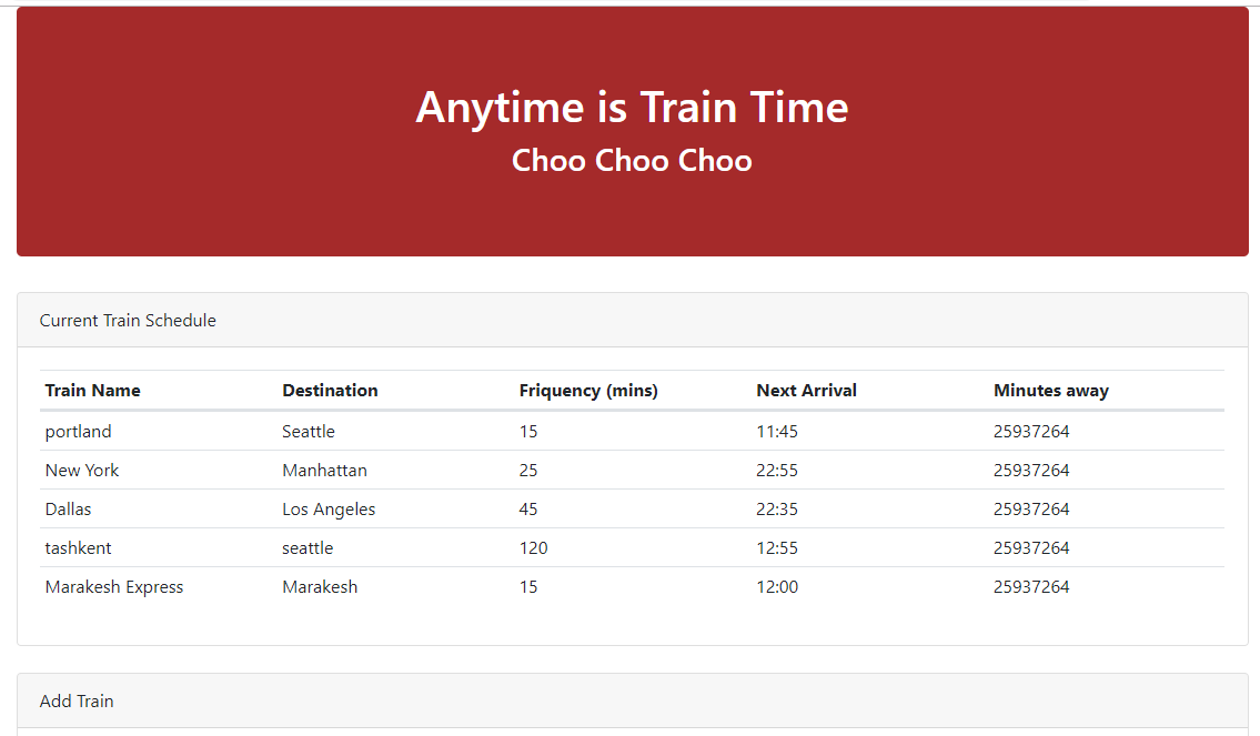 TrainSchedule